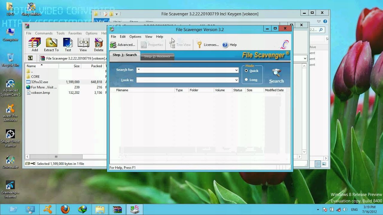 File Scavenger pro v3.2.22.20100719 Incl key file